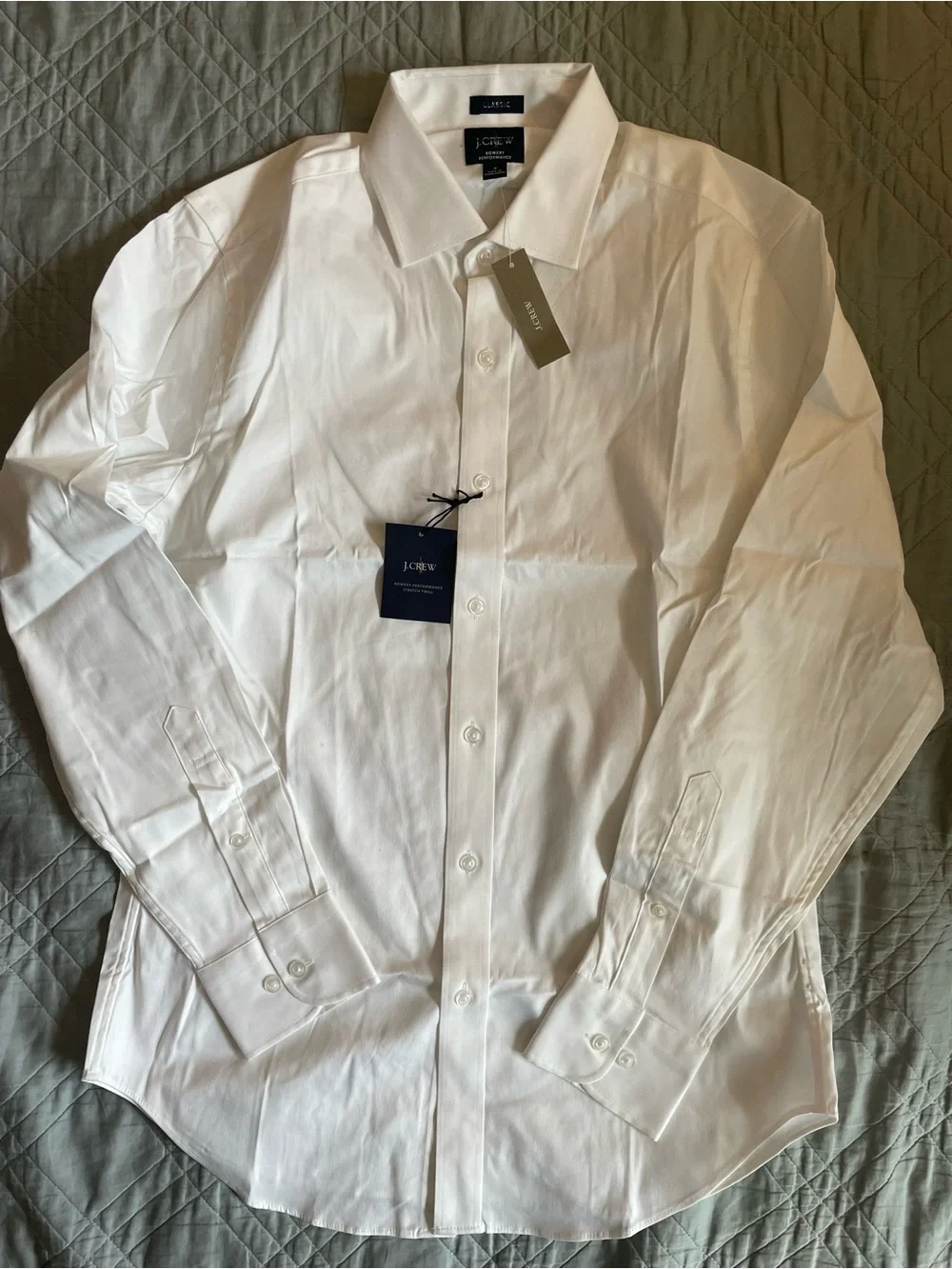 J. CREW Classic Fit Bowery performance stretch dress shirt Size S NWT $98 BX291